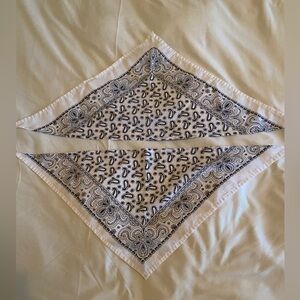 3 for 15$! Paisley Black & White Bandana split into 2 triangle head scarves.